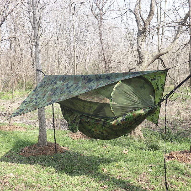 Bivouak™ hamac moustiquaire integrée et bache style militaire